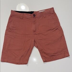 VOLCOM TRUE TO THIS Mens Chino Shorts Size 32 Pockets Cotton Polyester